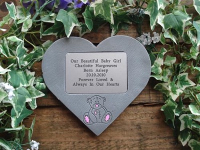 Personalised Patch Teddy Heart with Plaque